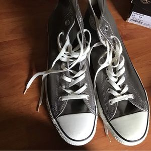 Like New Charcoal High Top Converse-Men size 12
